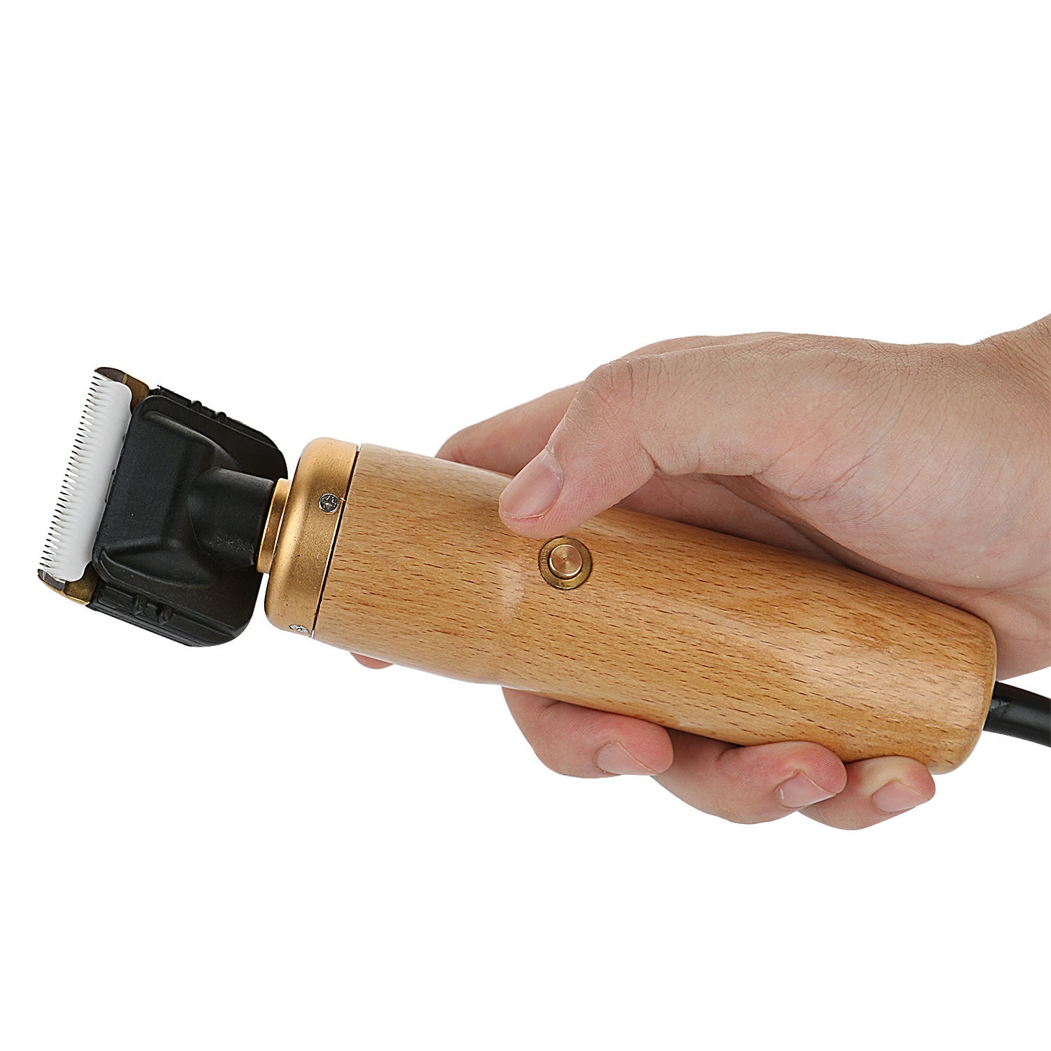 Electric Push Trimmer With Beech Wood Handle For Pets