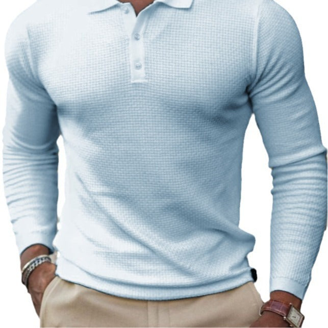 Men's Long Sleeve Inner Wear Loose Casual Solid Color Gradient Top