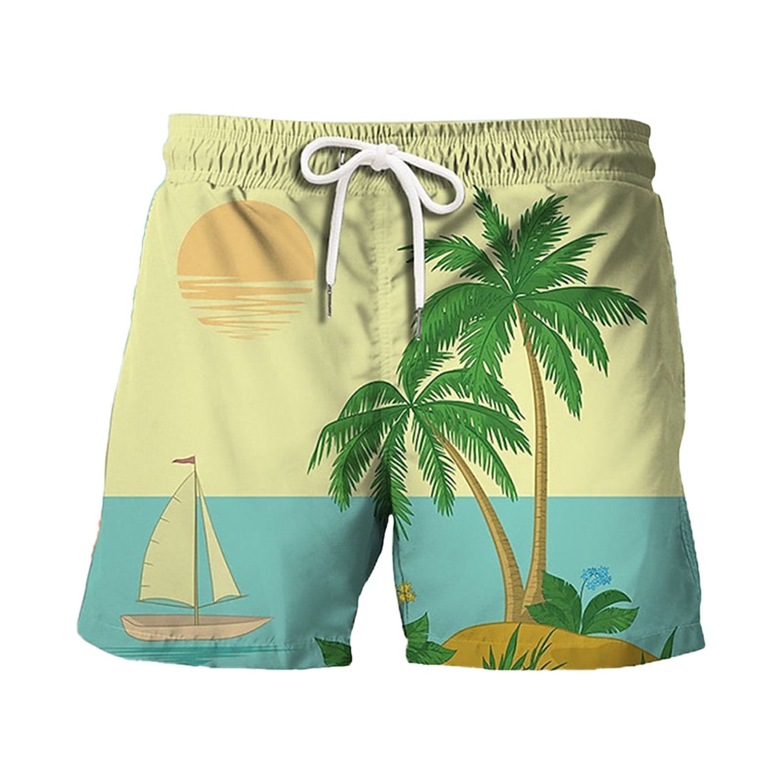 Summer Japanese Banana Leaf Beach 3D Digital Printing Beach Pants Men's Casual Shorts