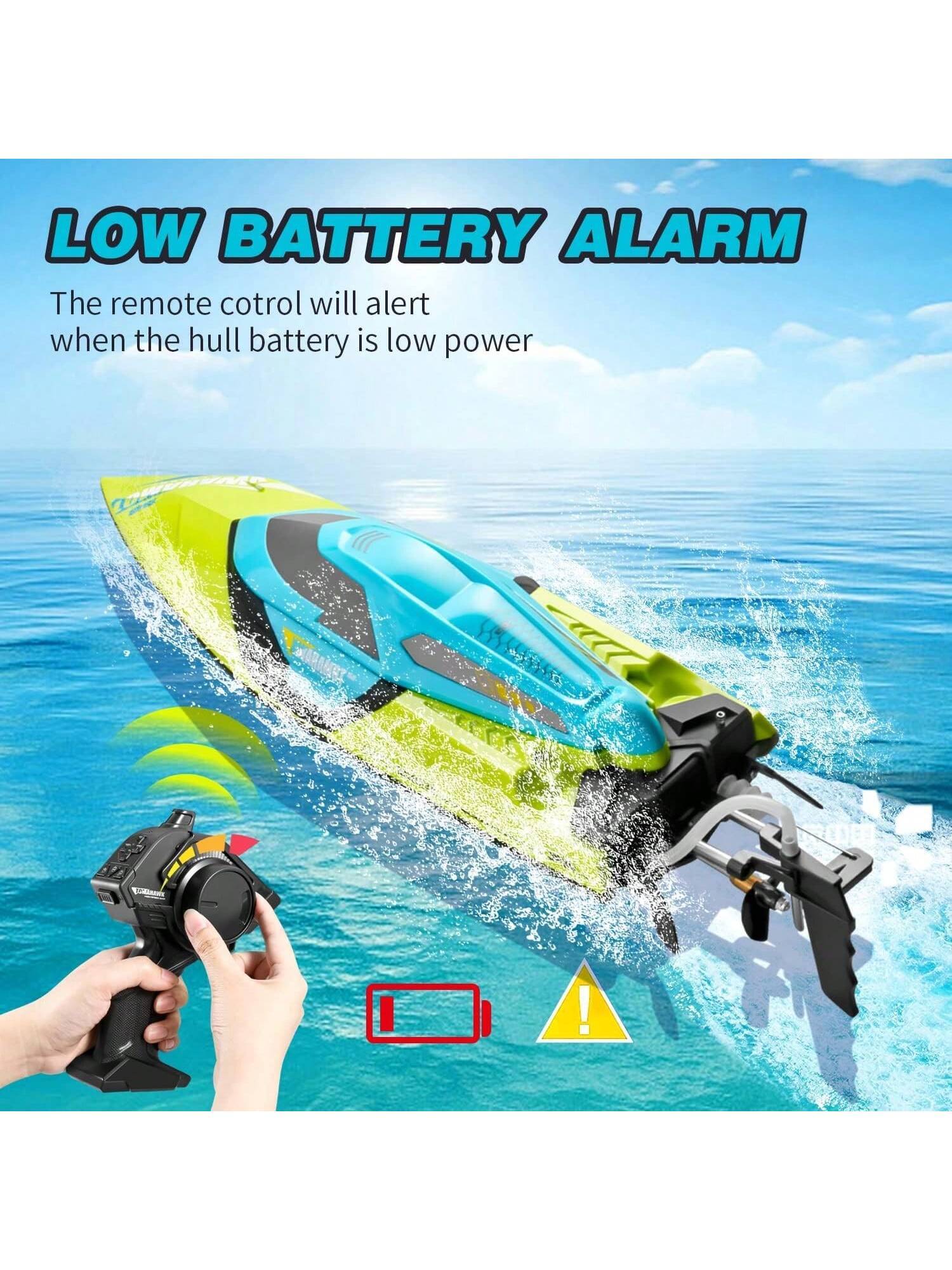 4DRC S2 4DRC Fast RC Boat For Pools And Lakes,Remote Control Boat With LED Lights,2.4GHz High Speed RC Racing Boats For Lakes, Low Battery Alarm,logistics Is Randomly Dispatched By UPS,USPS And FEDEX