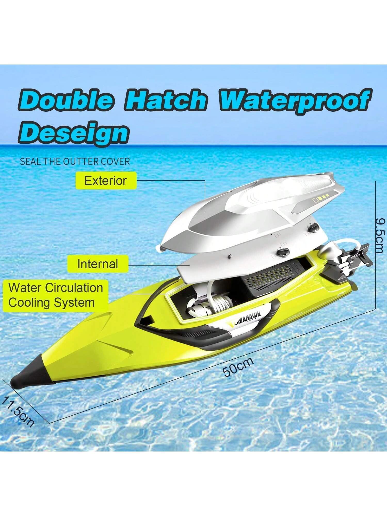 4DRC S2 4DRC Fast RC Boat For Pools And Lakes,Remote Control Boat With LED Lights,2.4GHz High Speed RC Racing Boats For Lakes, Low Battery Alarm,logistics Is Randomly Dispatched By UPS,USPS And FEDEX