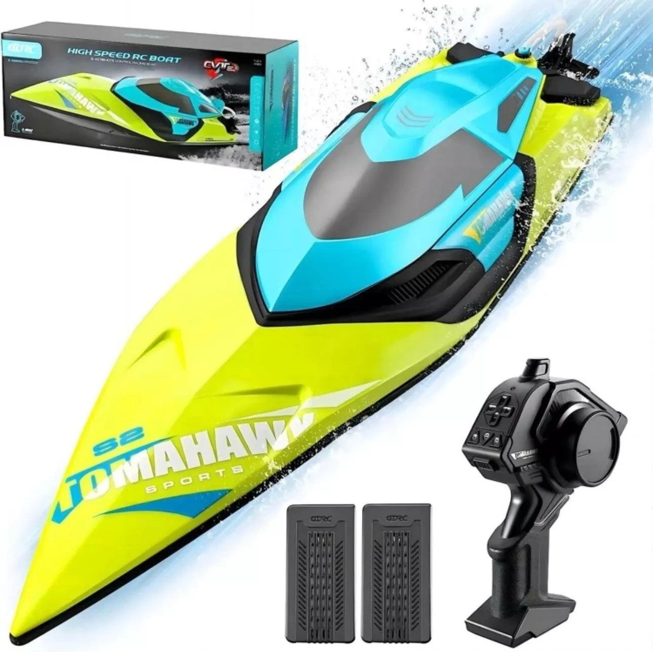 4DRC S2 4DRC Fast RC Boat For Pools And Lakes,Remote Control Boat With LED Lights,2.4GHz High Speed RC Racing Boats For Lakes, Low Battery Alarm,logistics Is Randomly Dispatched By UPS,USPS And FEDEX
