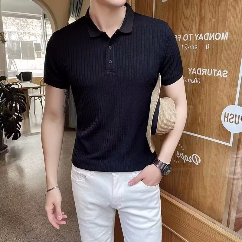 Summer Men's Lapel Casual Men's Top